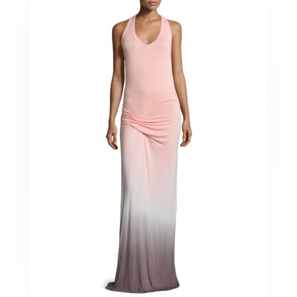 Young, Fabulous, and Broke Hamptons Racerback Ombre Maxi Dress, Melon Ombre